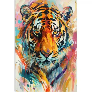 Obraz tiger s imitáciou maľby