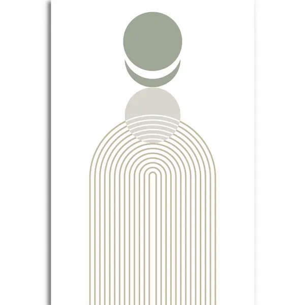 Obraz moderná dúha s kruhmi Mid-Century