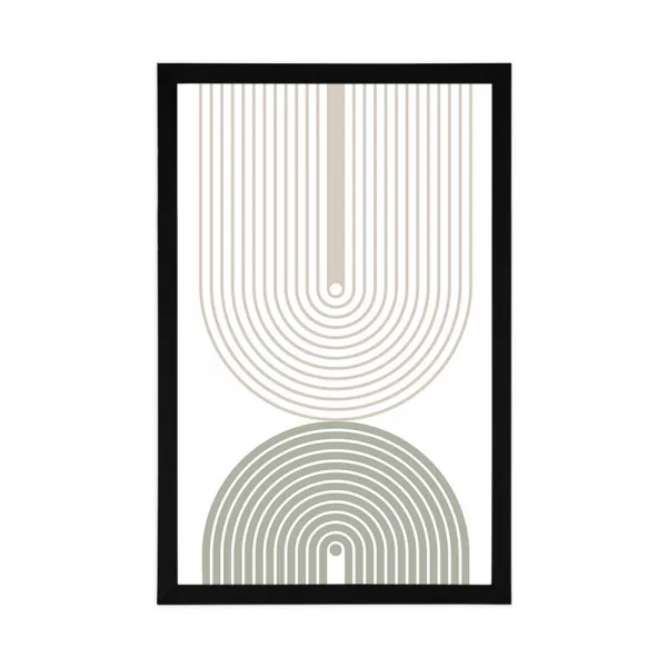 Plagát minimalistické dúhy Mid-Century