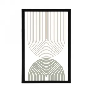 Plagát minimalistické dúhy Mid-Century