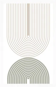 Plagát minimalistické dúhy Mid-Century