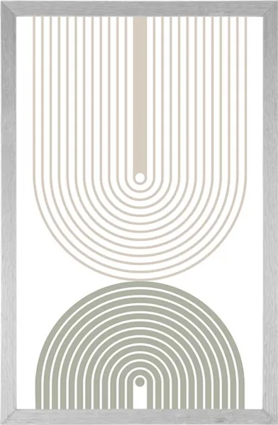 Plagát minimalistické dúhy Mid-Century