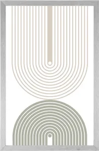 Plagát minimalistické dúhy Mid-Century