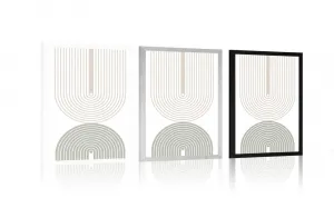 Plagát minimalistické dúhy Mid-Century