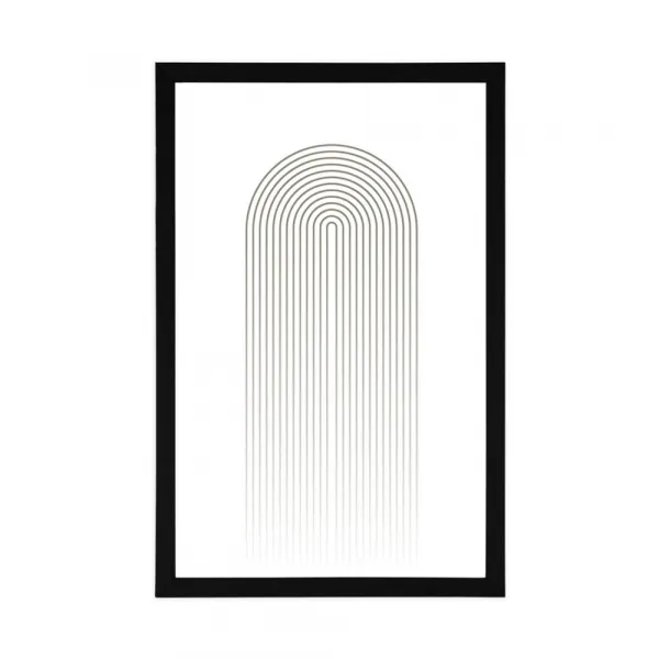Plagát minimalistická dúha Mid-Century
