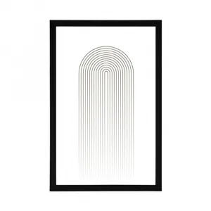 Plagát minimalistická dúha Mid-Century