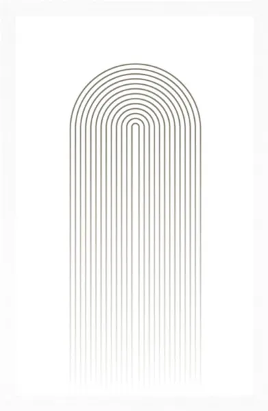 Plagát minimalistická dúha Mid-Century