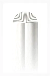 Plagát minimalistická dúha Mid-Century