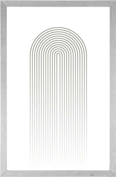 Plagát minimalistická dúha Mid-Century