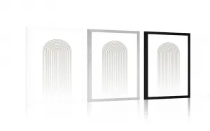 Plagát minimalistická dúha Mid-Century
