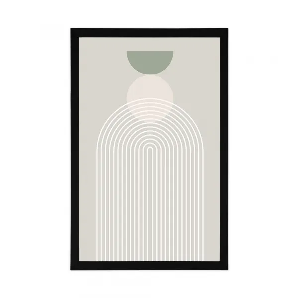 Plagát štýlová dúha s polkruhom Mid-Century