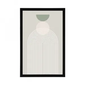 Plagát štýlová dúha s polkruhom Mid-Century