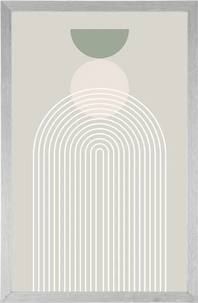 Plagát štýlová dúha s polkruhom Mid-Century