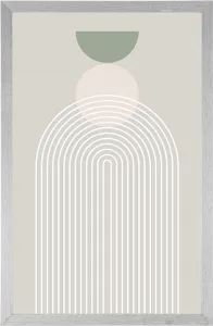 Plagát štýlová dúha s polkruhom Mid-Century