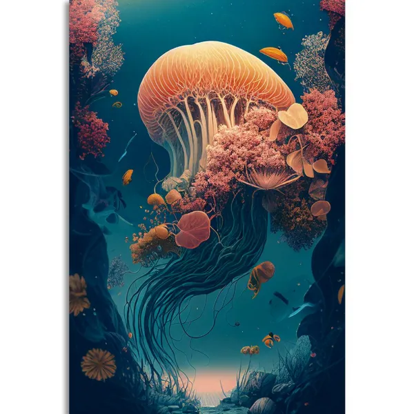 Obraz surrealistická medúza