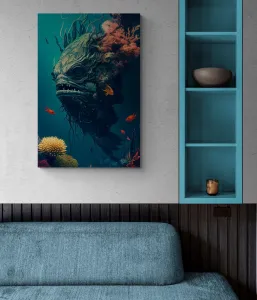Obraz surrealistická podmorská príšera