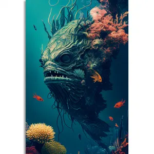 Obraz surrealistická podmorská príšera