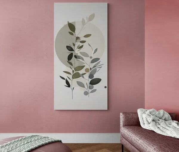 Obraz minimalistické rastlinky s bohémskym nádychom