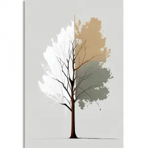 Obraz minimalistický viacfarebný strom