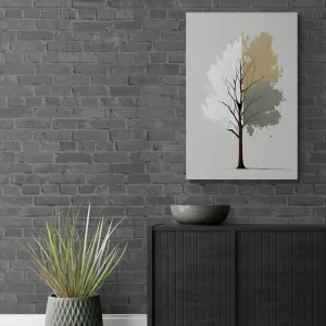 Obraz minimalistický viacfarebný strom