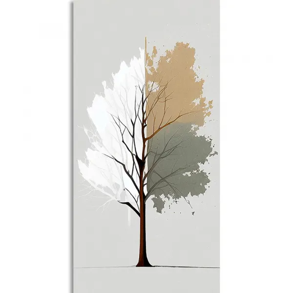 Obraz trojfarebný minimalistický strom
