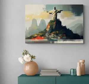 Obraz socha Ježiša v Rio de Janeiro