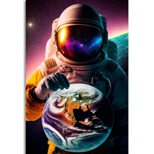 Obraz kozmonaut v neznámej atmosfére