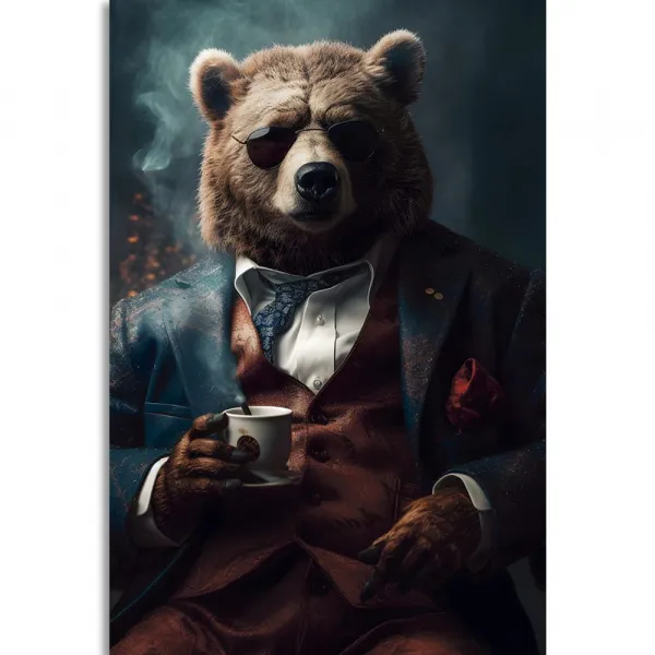 Obraz zvierací gangster medveď