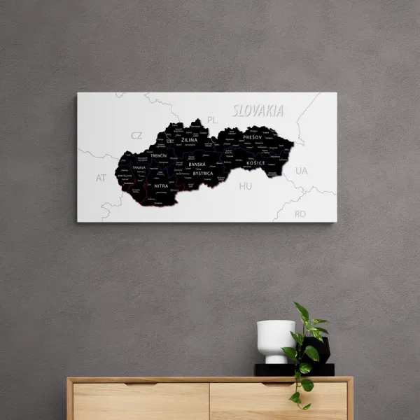 Obraz moderná mapa Slovenska