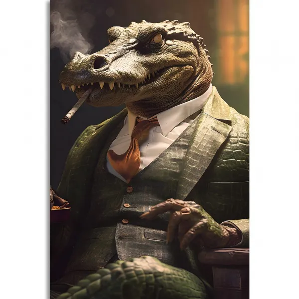 Obraz zvierací gangster krokodíl