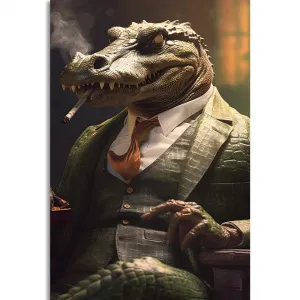 Obraz zvierací gangster krokodíl