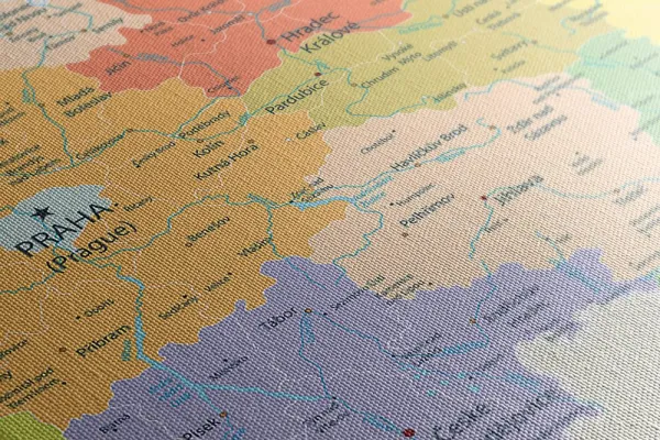 Obraz mapa Českej republiky