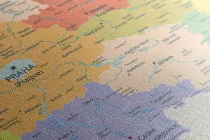 Obraz mapa Českej republiky