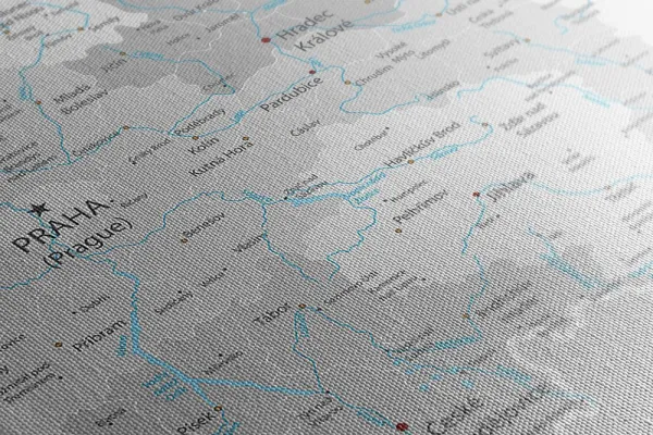 Obraz sivá mapa Česka s kontrastom