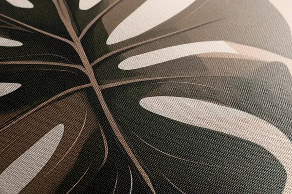 Obraz abstraktné botanické tvary monstera
