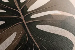 Obraz abstraktné botanické tvary monstera