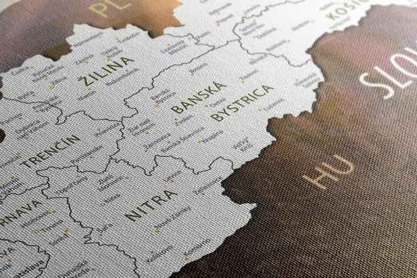 Obraz mapa Slovenska s pozadím hôr