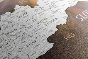 Obraz mapa Slovenska s pozadím hôr
