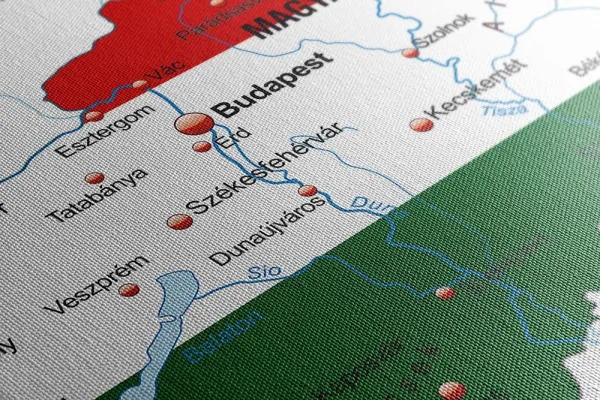 Obraz mapa Maďarska vo farbách vlajky