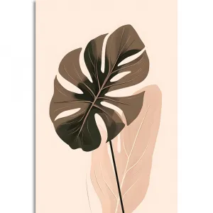 Obraz abstraktné botanické tvary monstera
