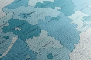 Obraz na korku elegantná modrá mapa Maďarska