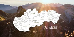 Obraz mapa Slovenska s malebnými horami
