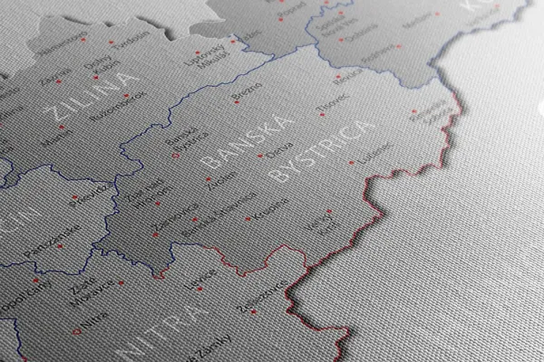 Obraz sivá mapa Slovenska s decentným kontrastom