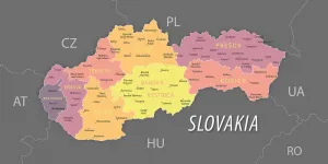Obraz pastelová mapa Slovenska