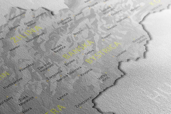 Obraz decentná sivohnedá mapa Slovenska