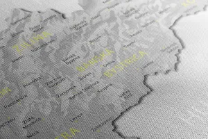 Obraz decentná sivohnedá mapa Slovenska