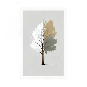 Plagát minimalistický viacfarebný strom