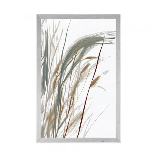 Plagát minimalistické steblá trávy