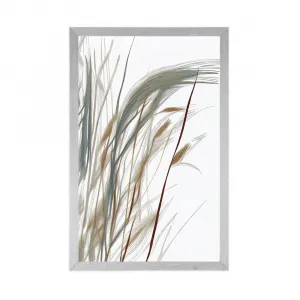 Plagát minimalistické steblá trávy