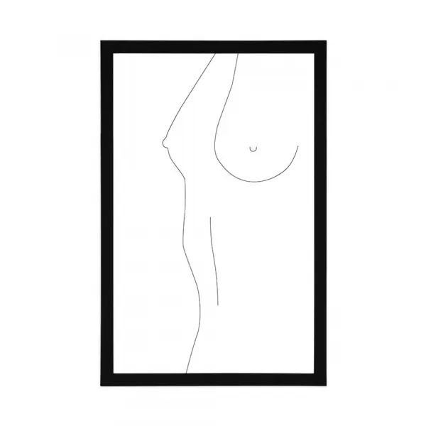 Plagát minimalistická silueta ženského tela